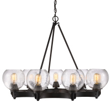 Golden 4855-9 RBZ-SD - Golden Lighting Galveston 9-light Chandelier in Rubbed Bronze